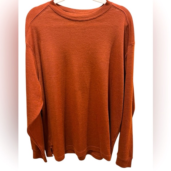 Men’s long sleeve Woolrich merino wool shirt size xl brick color 50% merino wool - Picture 3 of 5